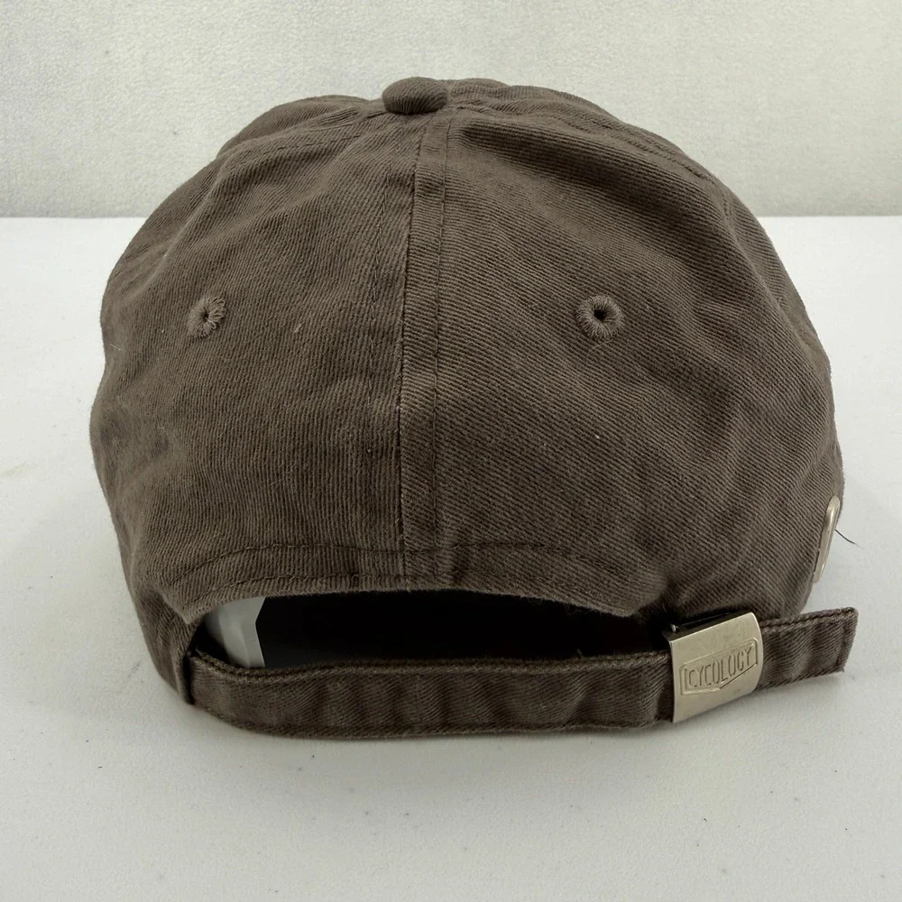 Cycology Baseball Cap Mens Brown Embroidered Logo Adjustable Cotton Dad Hat